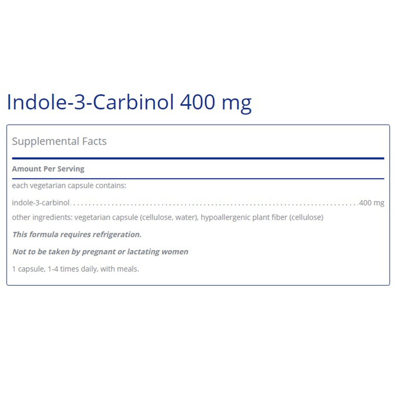 Buy Indole Carbinol Mg Capsules Supplement Online Spectrum