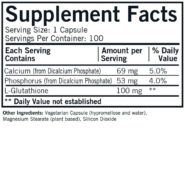 Alternative view of Reduced L-Glutathione 100 mg Capsules - Hypo 100 ct