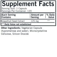 Alternative view of Grapefruit Seed Extract 125 mg - Hypoallergenic - 120 capsules