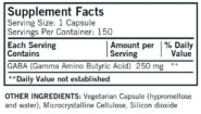 Alternative view of GABA 250 mg Capsules - Hypo 150 ct