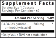 Alternative view of GABA (500mg) - 60 capsules