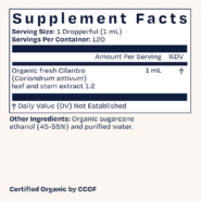 Alternative view of Cilantro Organic Wild Tincture - 4oz