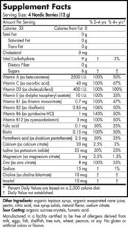 Nordic Berries - 120 gummies - INGREDIENTS