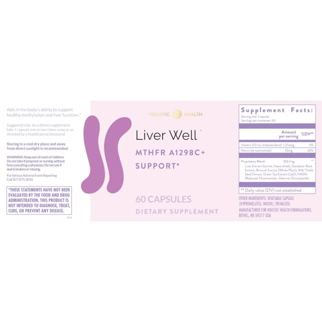 Liver Well MTHFR A1298C+ Support 60 Capsules - Image 4