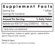 Nattokinase Circulatory Systemic Enzymes - 180 gelcaps
