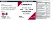 Advanced Adult Multi-Vitamin/Mineral - with 5-MTHF Hypoallergenic 180ct - Image 3