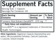 Alternative view of Curcumin/Turmeric Root Extract 275 mg - 60 capsules