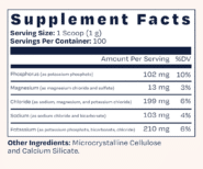 Alternative view of Matrix Electrolyte Powder - 100 grams