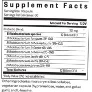 Probiota Bifidobacterium facts