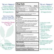 Alternative view of Yeast Arrest - 28 suppositories