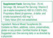 Alternative view of UNIQUE E® Mixed Tocopherols Concentrate Oil – 1 Ounce Pump Bottle