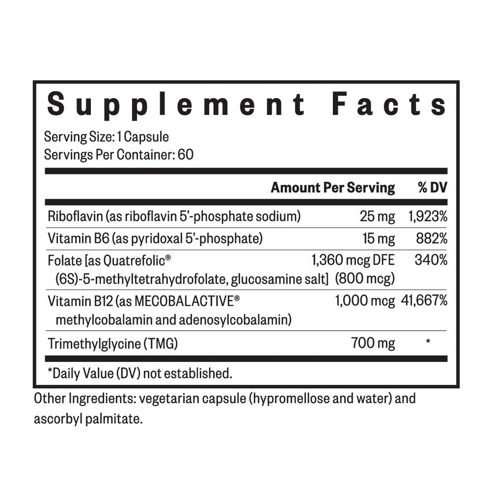 Homocysteine Nutrients (Formerly HomocysteX Plus) - 60 capsules - Image 2