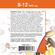 B-12 5000mcg - 60 lozenges - Image 3