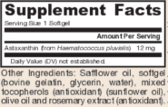 Astaxanthin 12mg facts