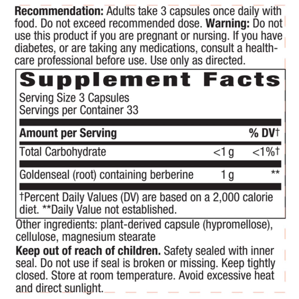 Goldenseal Root 1000mg - 100 capsules - Image 2