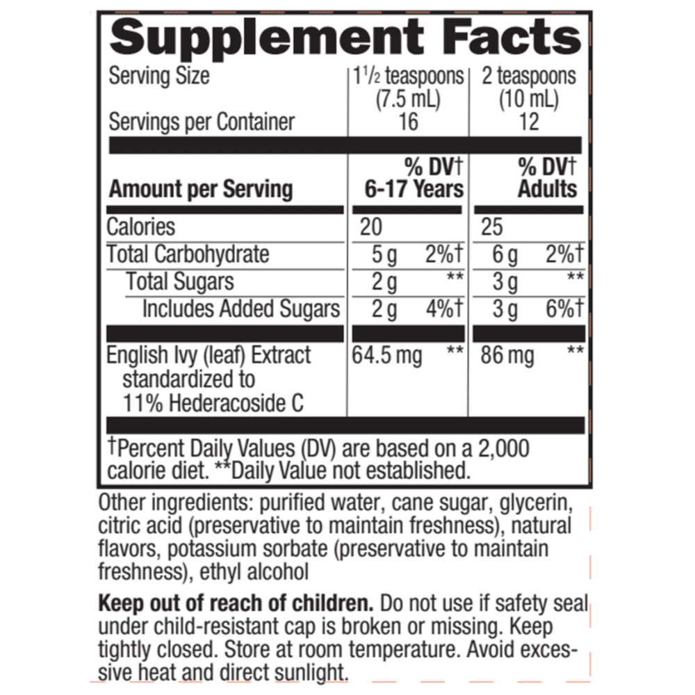 Bronchial Soothe facts