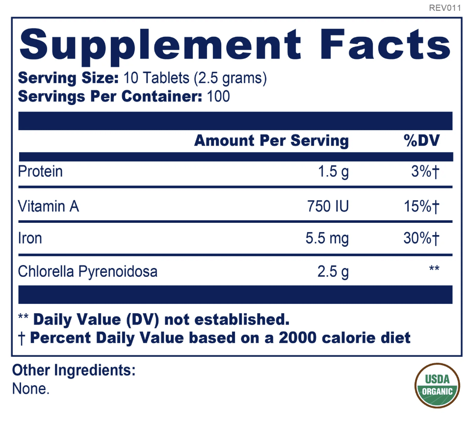 Chlorella Pyrenoidosa - 400 tablets (250mg) - Image 2
