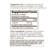 L-Arginine SR 350mg 60 Tablets facts