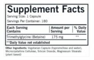 TMG (Trimethylglycine) 175 mg - Hypoallergenic - 180 capsules - Image 3
