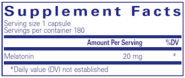 Alternative view of Melatonin 20 mg 180 vcaps