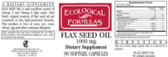 Alternative view of Flax Seed Oil 1000mg - 90 gels
