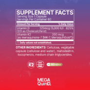 Alternative view of MegaQuin K2+D3- 60 capsules