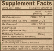 Vegan Probiotic w/ Pre&Post biotic 90 caps - Image 2