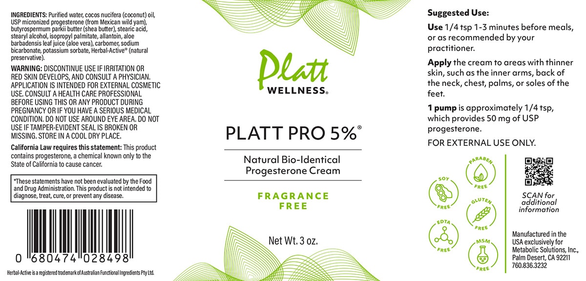Platt Pro 5% (fragrance free)