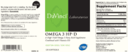 Omega 3 HP-D label