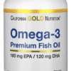 California Gold Nutrition, Omega-3, Premium Fish Oil, 240 Fish Gelatin Softgels