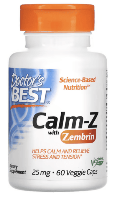 Doctor's Best, Calm-Z with Zembrin, 25 mg, 60 Veggie Caps