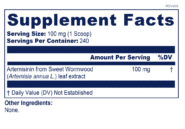 Artemisinin - 30 suppositories facts