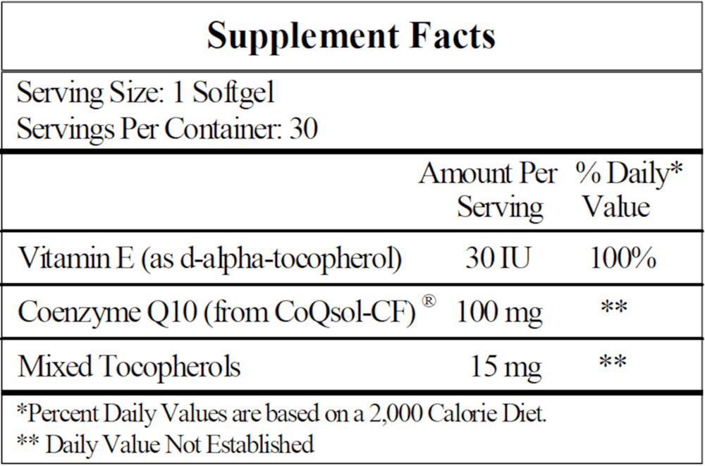 CoQ10 100mg - 30 Softgels - Image 2