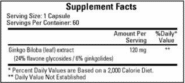 Alternative view of Ginkgo Biloba 120mg - 60 capsules