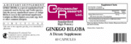 Ginkgo Biloba 120mg - 60 capsules