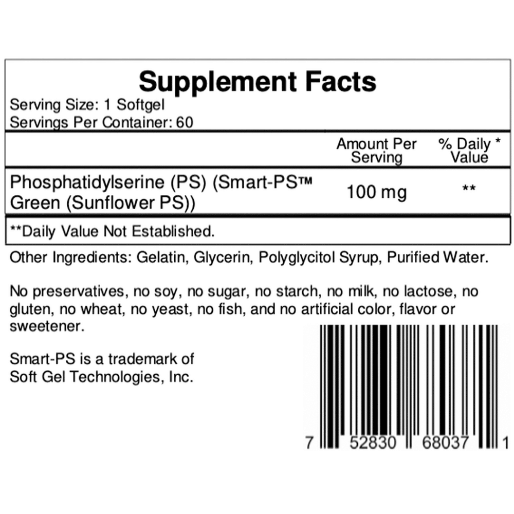 Phosphatidylserine - 60 capsules - Image 2