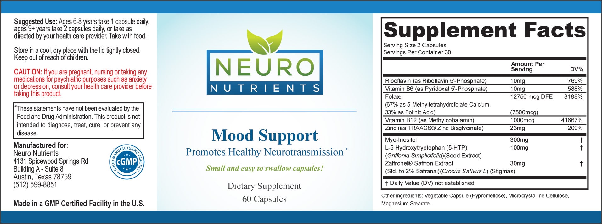 Mood Support facts