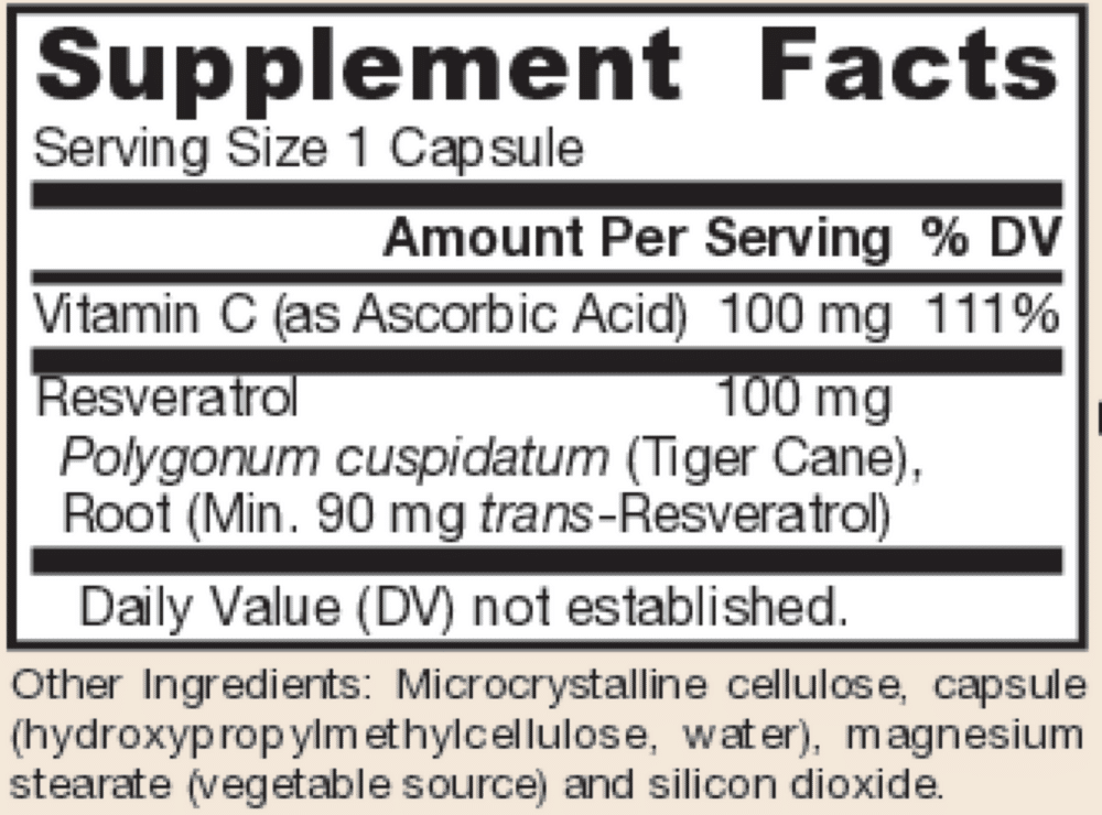 Resveratrol 100mg - 60 capsules - Image 3