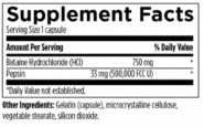 Betaine HCI Plus facts