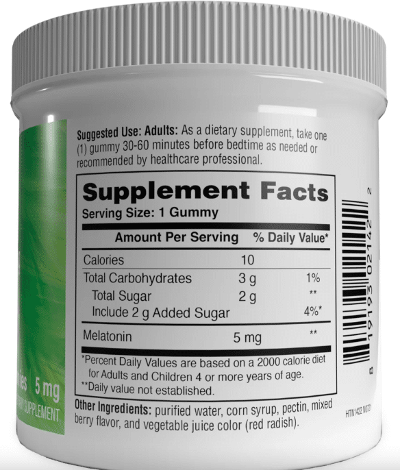 Melatonin 5mg Gummies | 45 Mixed Berry Flavor Gummies facts