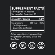 Alternative view of Magnesium Glycinate (350mg) - 120 capsules