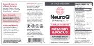NeuroQ Extra Strength Memory Focus label
